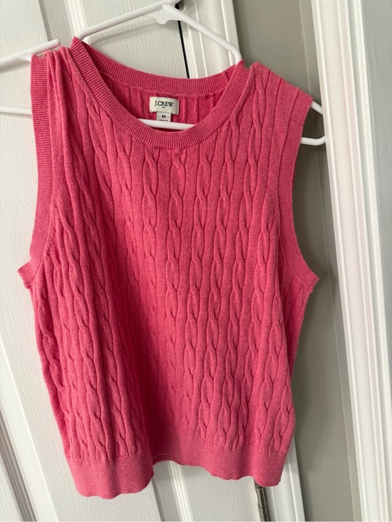 J. Crew Tops - J. Crew Hot Pink Cable Knit Sleeveless Tank